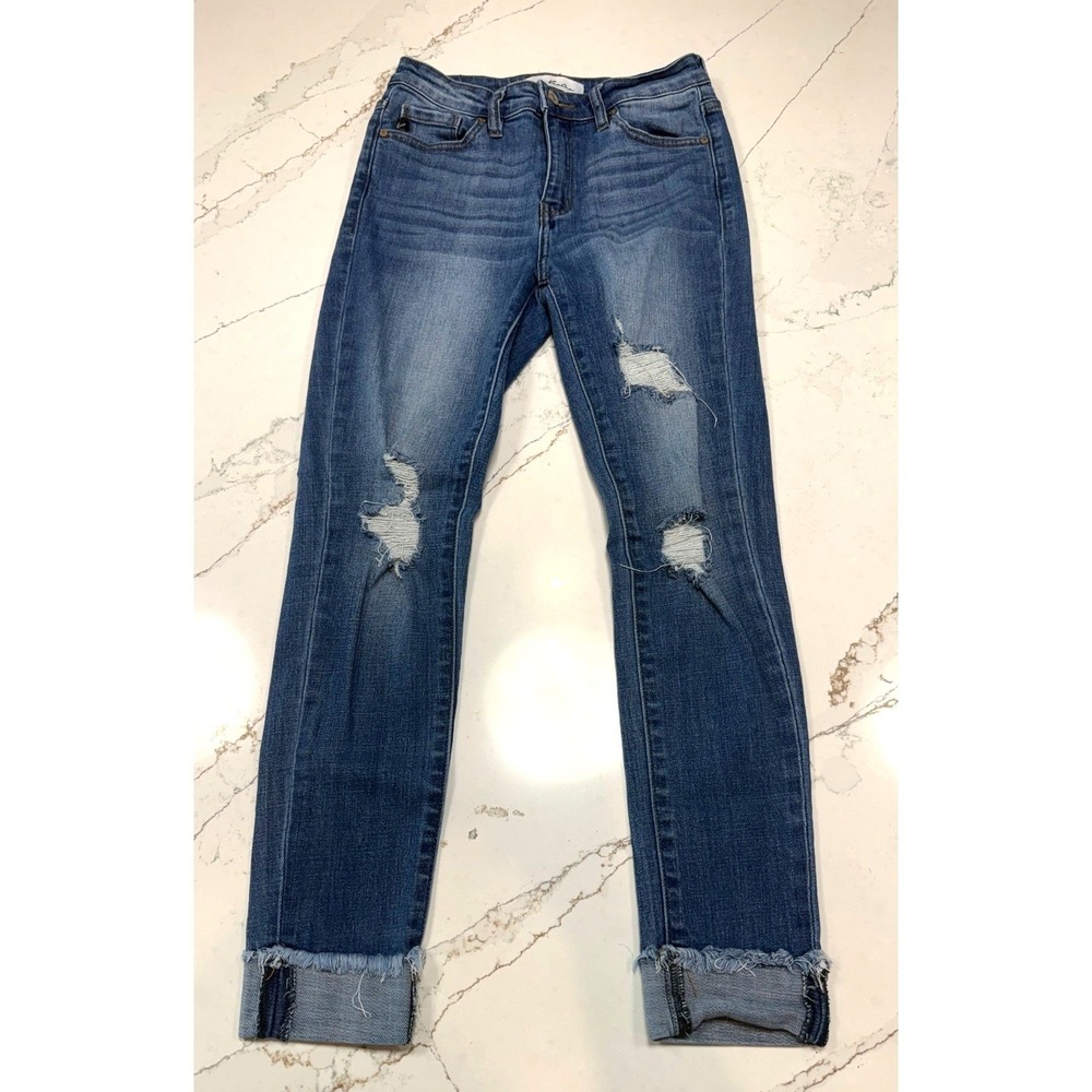 KanCan Medium Wash Distressed Jeggings Size 5/26